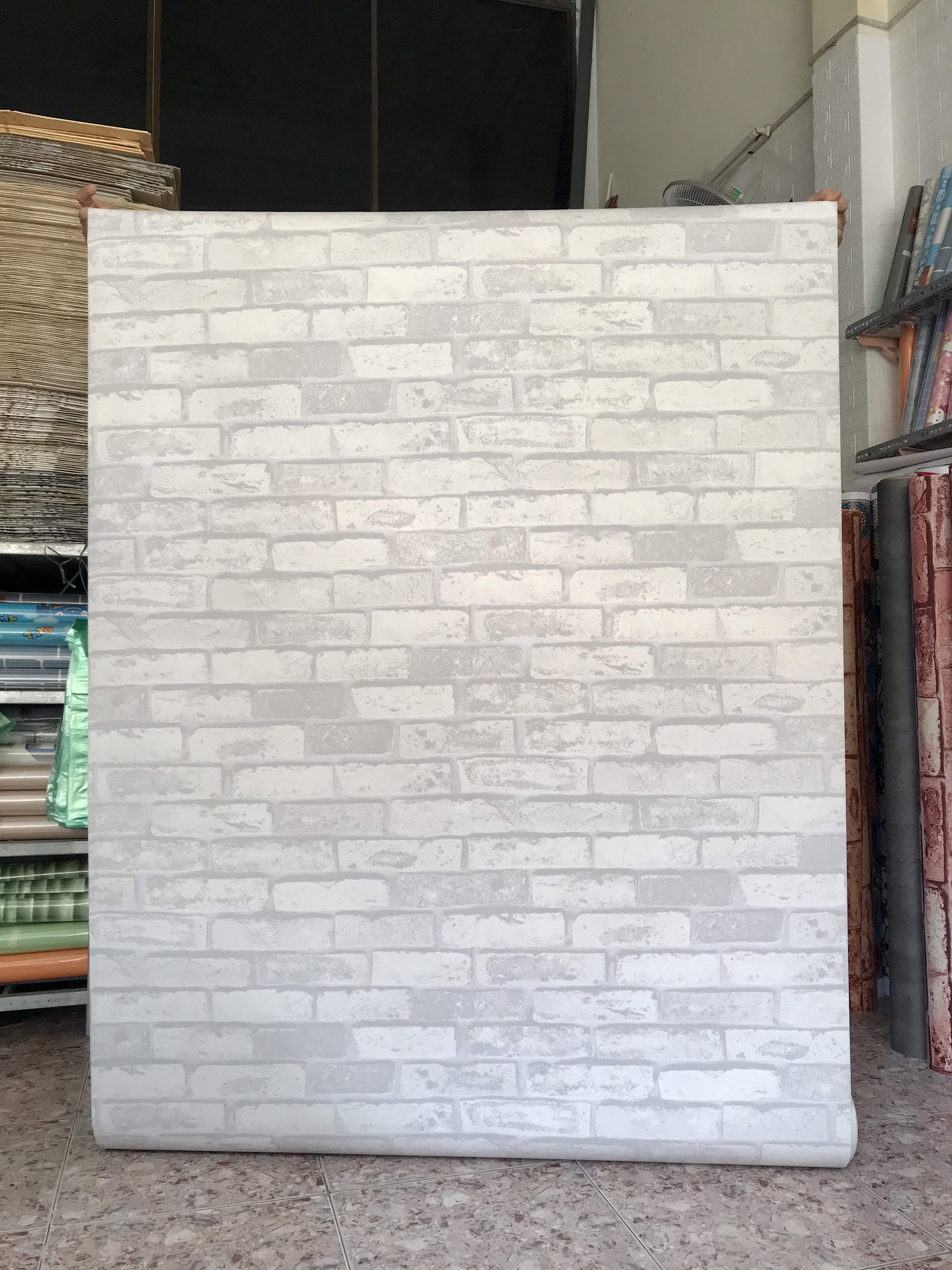 Giấy dán tường giả gạch Giấy dán tường giả gạch